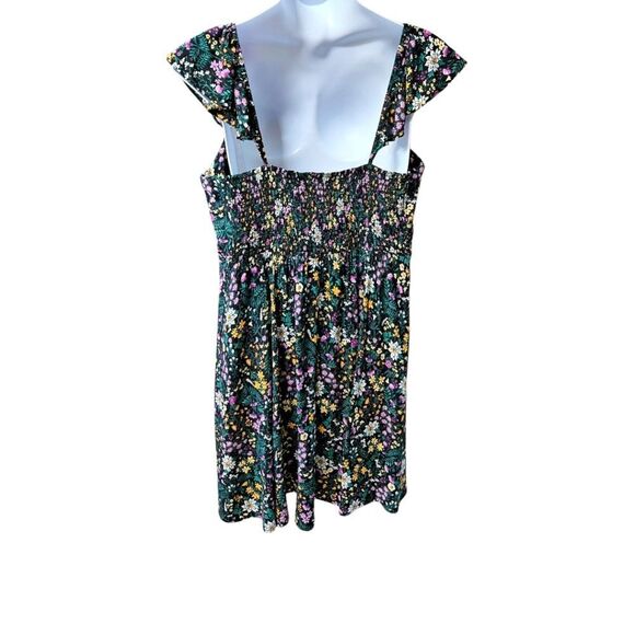 OLDโNAVY NEW Plus Size Women's Floral Print Cotton Woven Dress Black Combo XXL - Picture 11 of 16